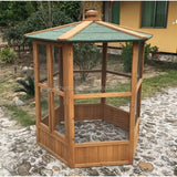Hexagonal Wooden Aviary