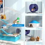 Spacious Equipped Hamster Cage