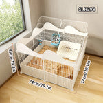 Easy-Clean Plastic Rabbit Cage