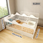 Easy-Clean Plastic Rabbit Cage