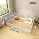 Easy-Clean Plastic Rabbit Cage